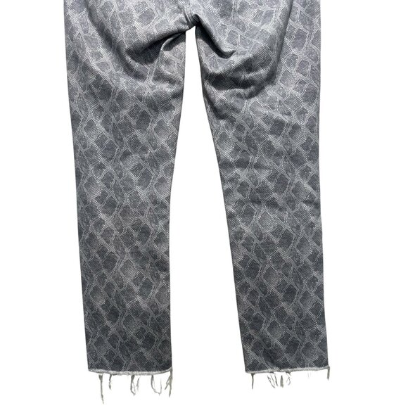 Paige Hoxton Slim Snake Print Pants Womens 30 Gray High Rise Straigh Leg Western - Picture 14 of 14